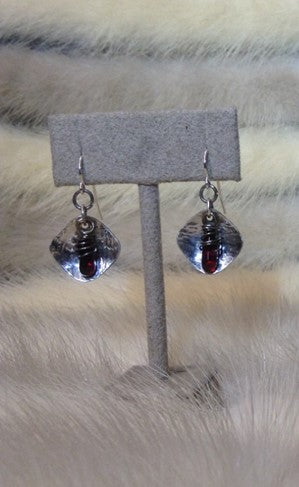 Earrings - Blood Drop Square